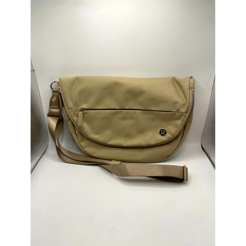 Lululemon All Night Festival Bag Womens Beige Water Resistant Adjustable Strap